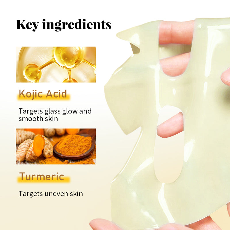 Molevea™ Kojic Turmeric Glow Mask (4-Pcs)  ✨ BRIGHTEN & REVIVE YOUR SKIN — NATURALLY ✨