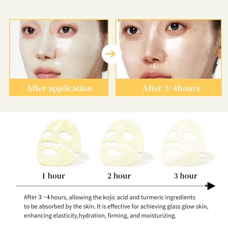 Molevea™ Kojic Turmeric Glow Mask (4-Pcs)  ✨ BRIGHTEN & REVIVE YOUR SKIN — NATURALLY ✨