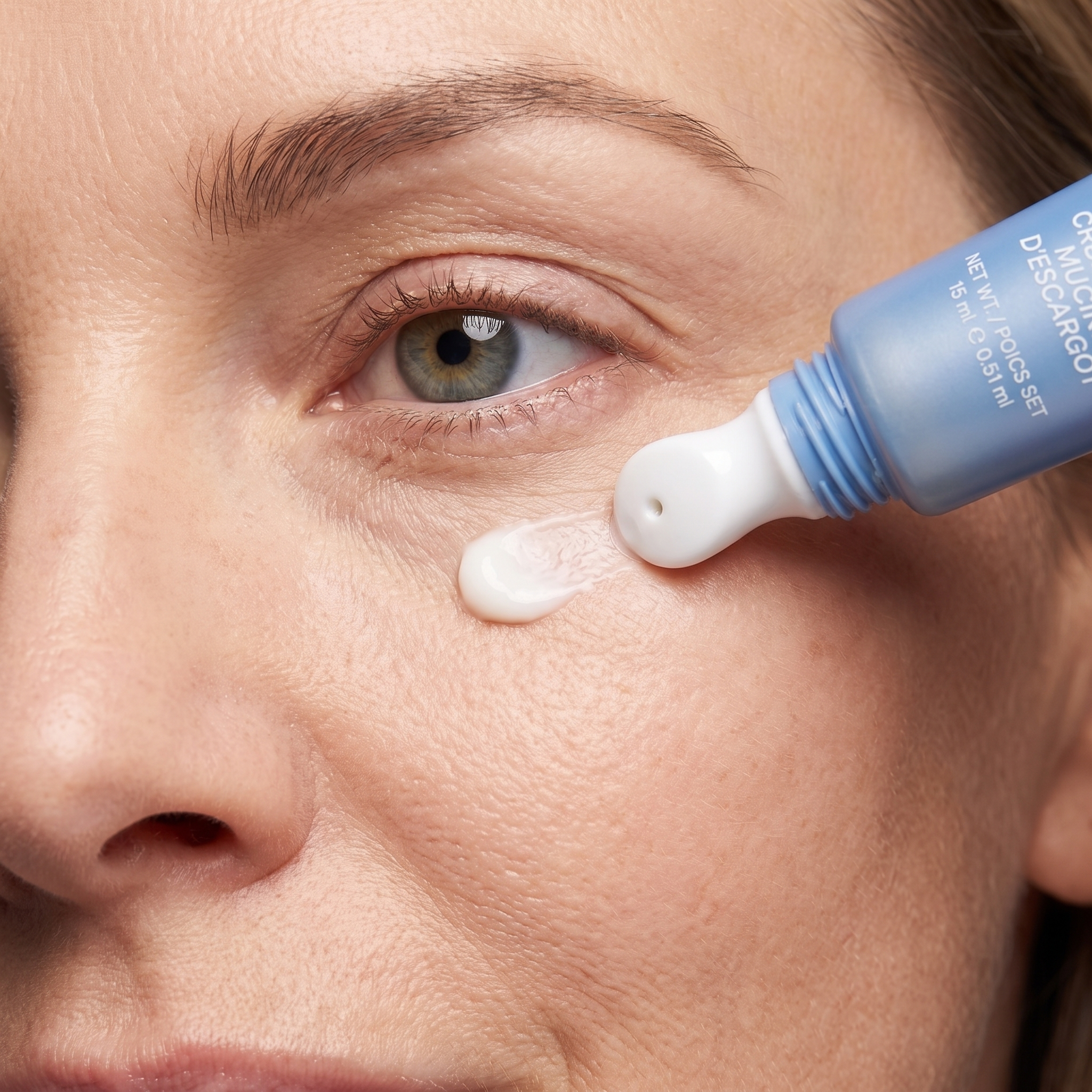 Ceramic cooling tip applicator depuffing under eye