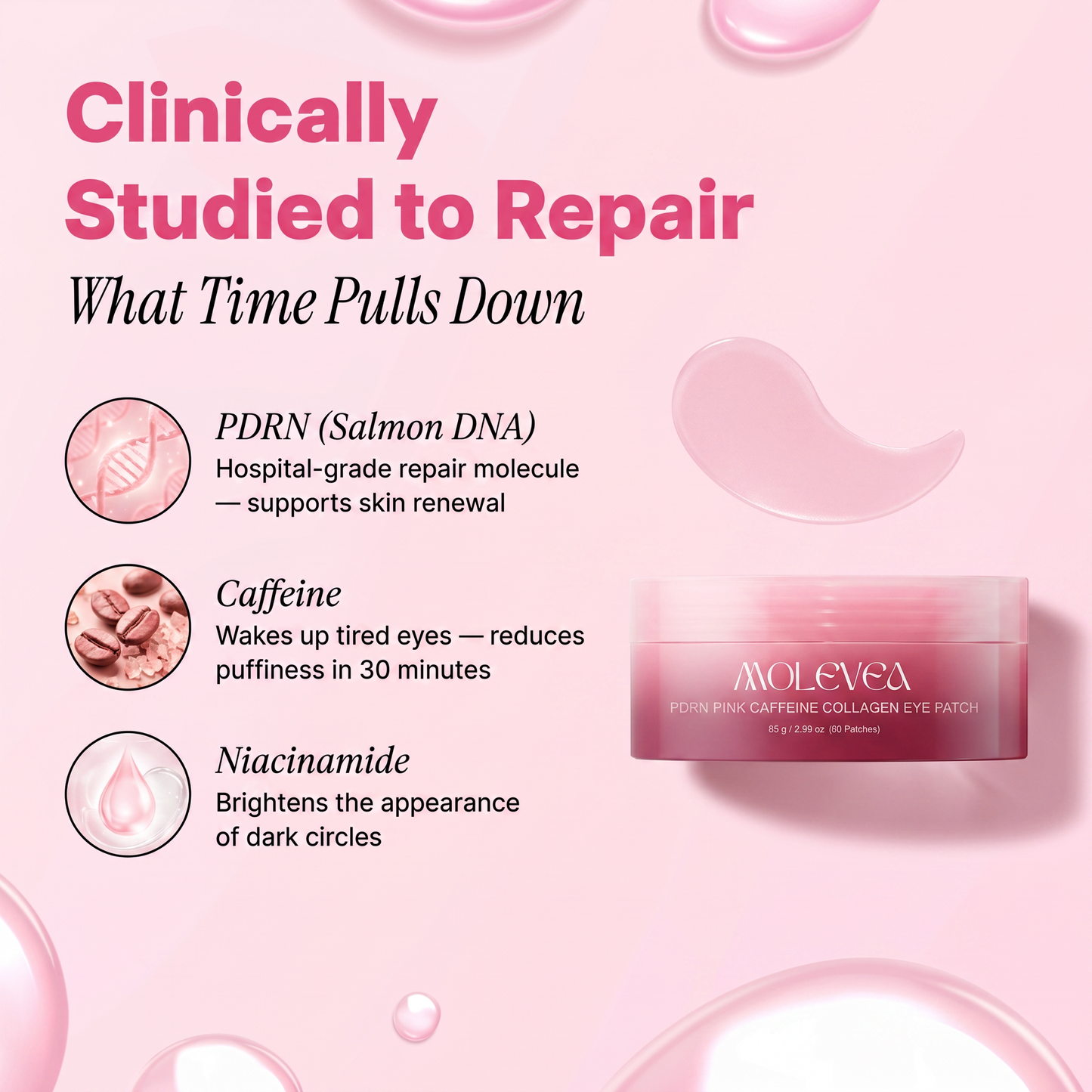 PDRN Pink Caffeine Collagen Eye Patches